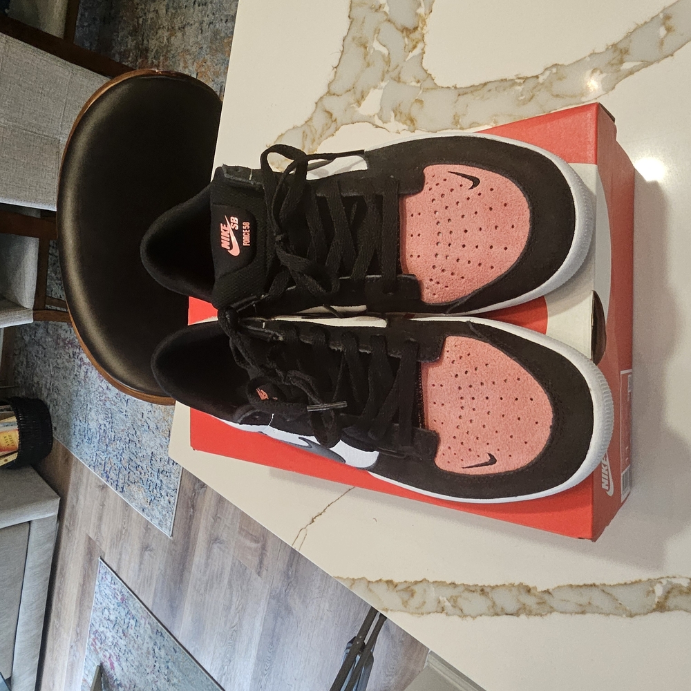 Nike Black and Pink Sneakers